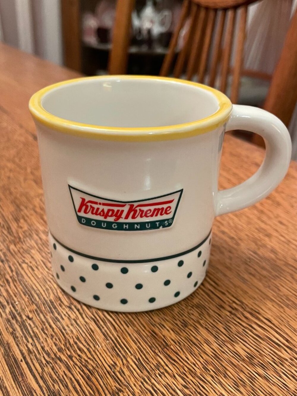 Krispy Kreme Coffee Cup Mug with 3-D Doughnut in bottom 8 ounces